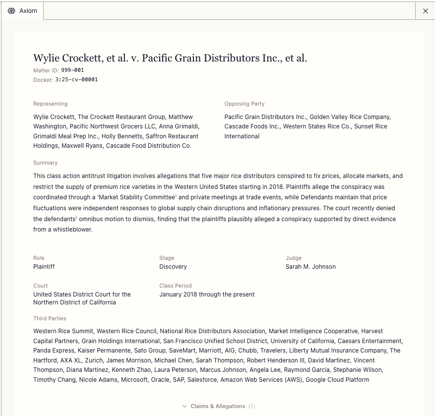 Axiom — Case Memory Architecture